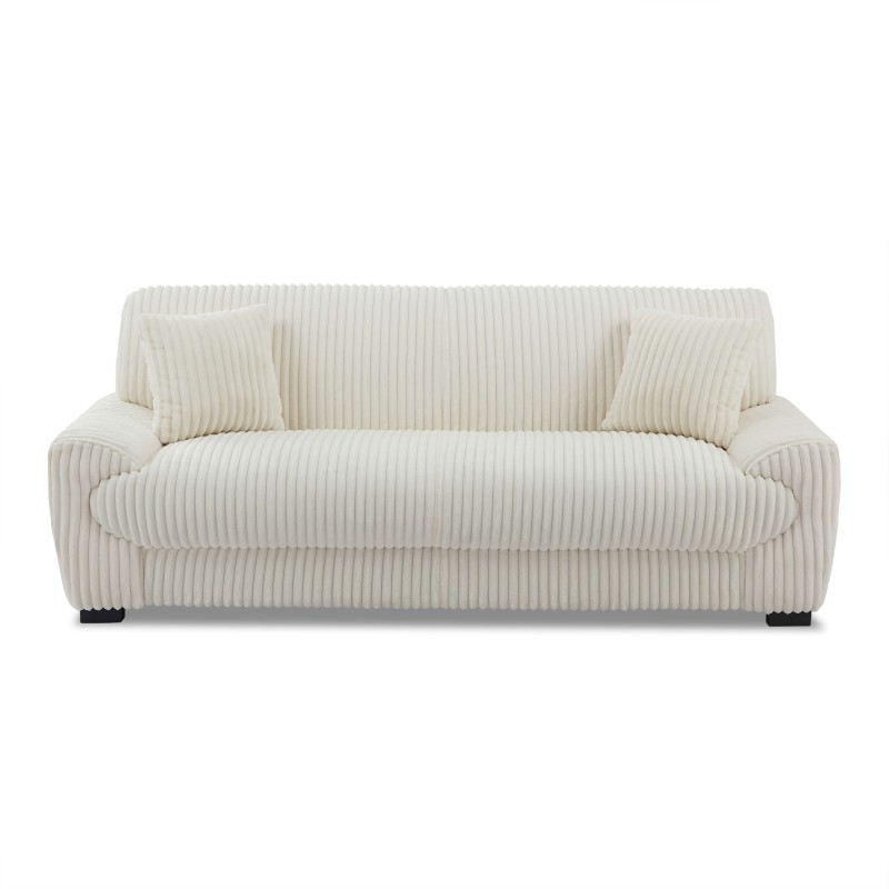 Set aus 3+2-Sitzer-Sofas + 1-Sitzer-Sessel ADEA aus beigem Cord