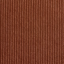 Set da pranzo con tavolo rotondo in vetro HARRY 120 cm e set di 4 sedie ELLA in velluto a coste terracotta e canna