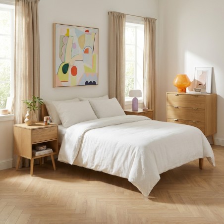 Set comò e 2 comodini JEANNE effetto rovere