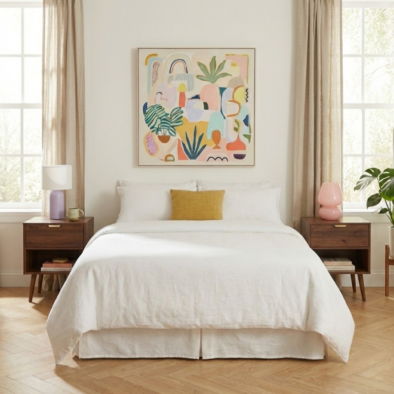 Set cassettiera e 2 comodini JEANNE effetto noce