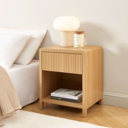 Set di 2 comodini UTICA effetto rovere