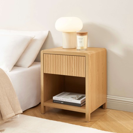 Set di 2 comodini UTICA effetto rovere