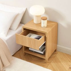 Set di 2 comodini UTICA effetto rovere