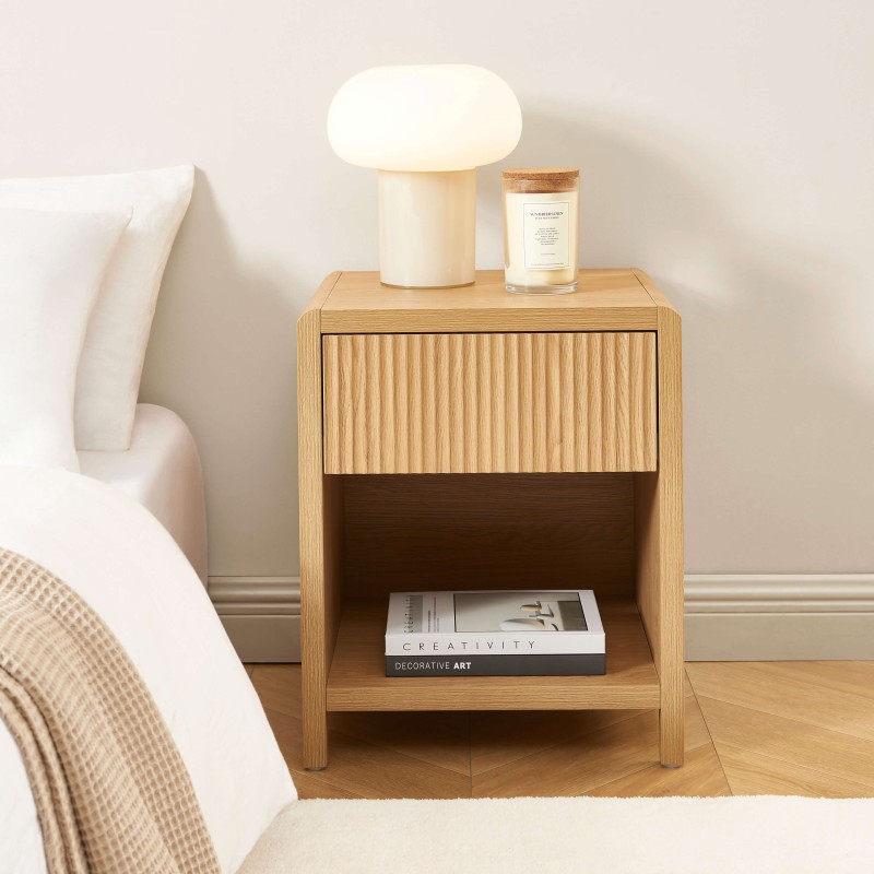 Set di 2 comodini UTICA effetto rovere