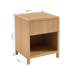 Set di 2 comodini UTICA effetto rovere