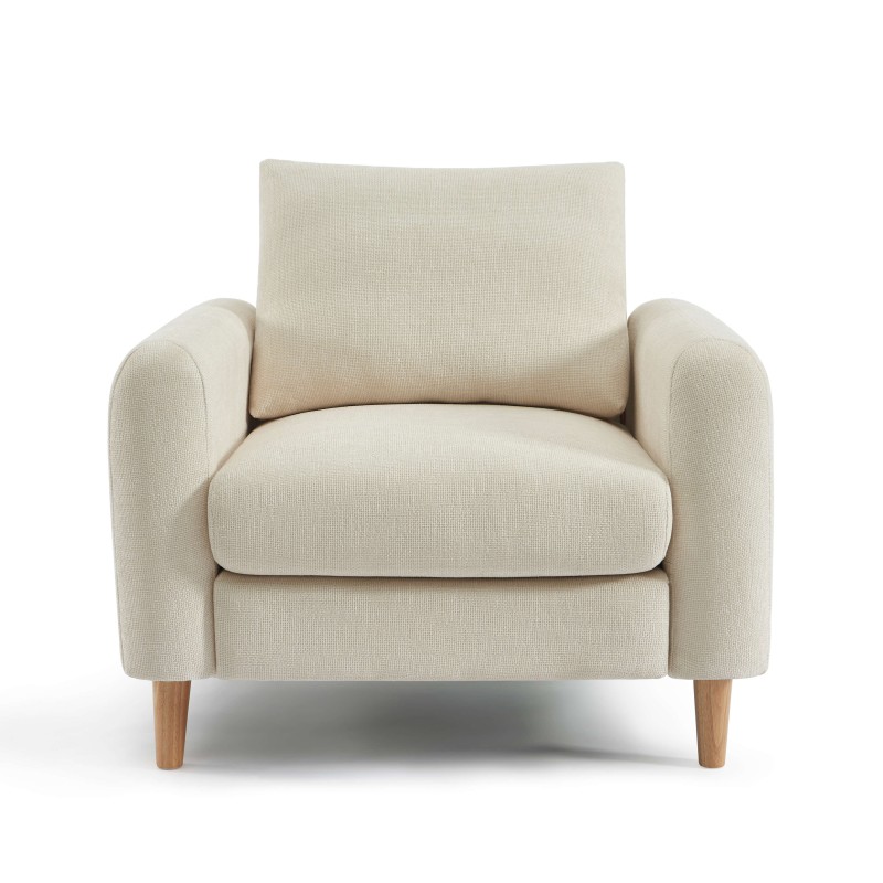 Fauteuil CALIBA tissu beige 1 place