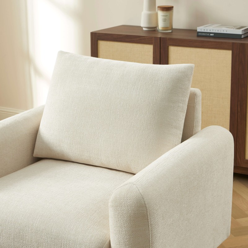 Fauteuil CALIBA tissu beige 1 place