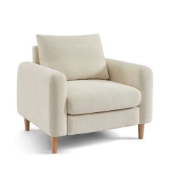 Fauteuil CALIBA tissu beige 1 place