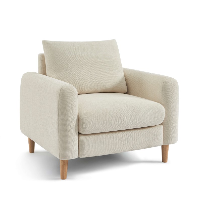 Fauteuil CALIBA tissu beige 1 place