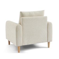 Fauteuil CALIBA tissu beige 1 place