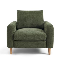 Fauteuil CALIBA tissu vert 1 place