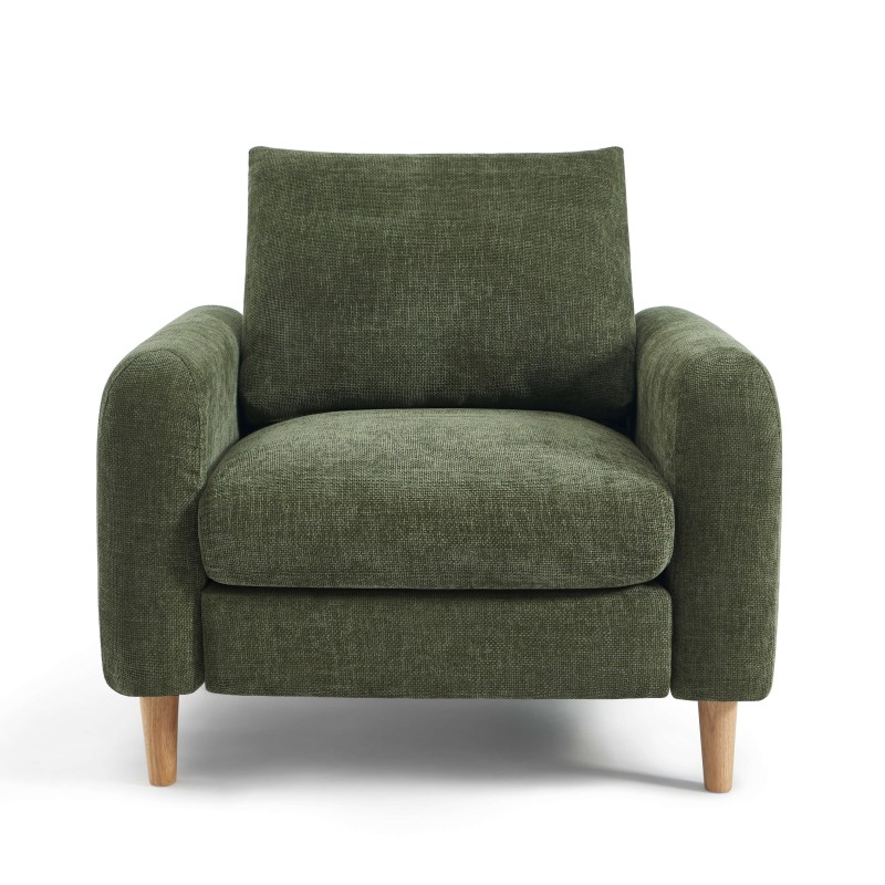 Fauteuil CALIBA tissu vert 1 place