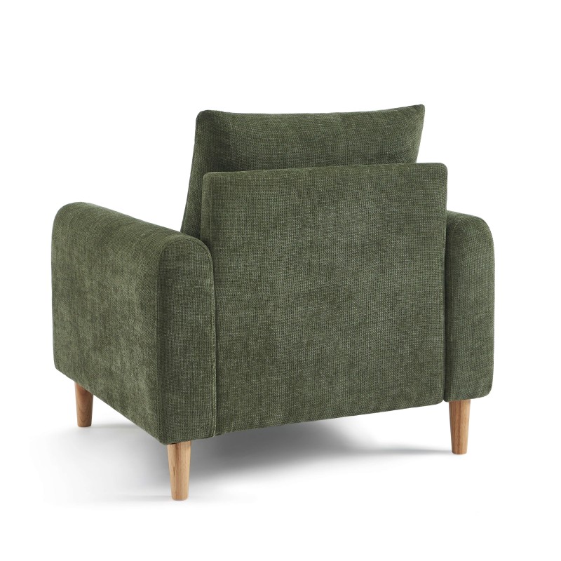 Fauteuil CALIBA tissu vert 1 place