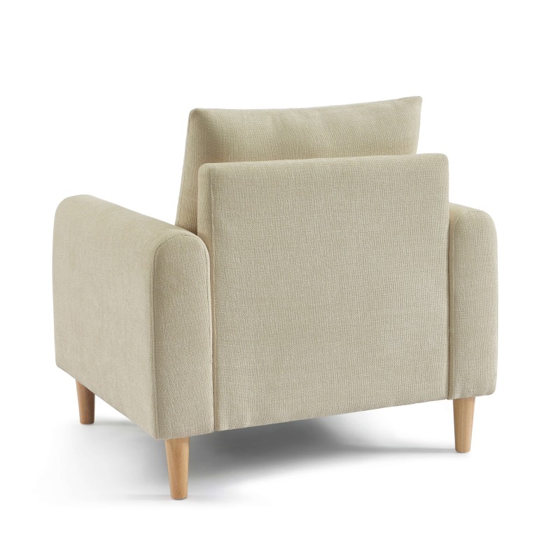 Fauteuil CALIBA tissu taupe 1 place