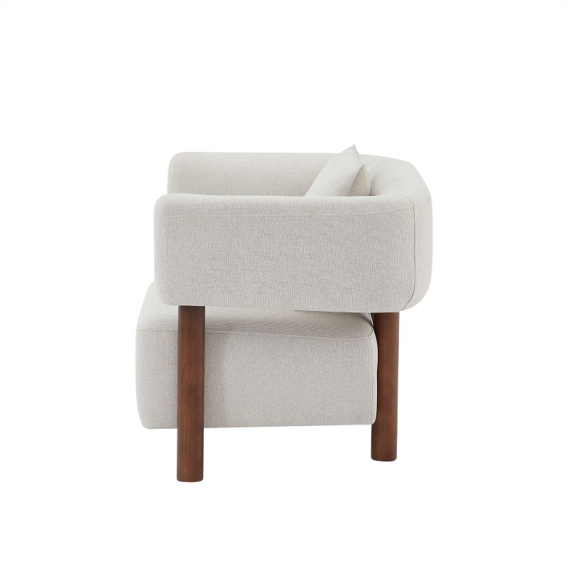 Fauteuil BRAZZA tissu beige 1 place