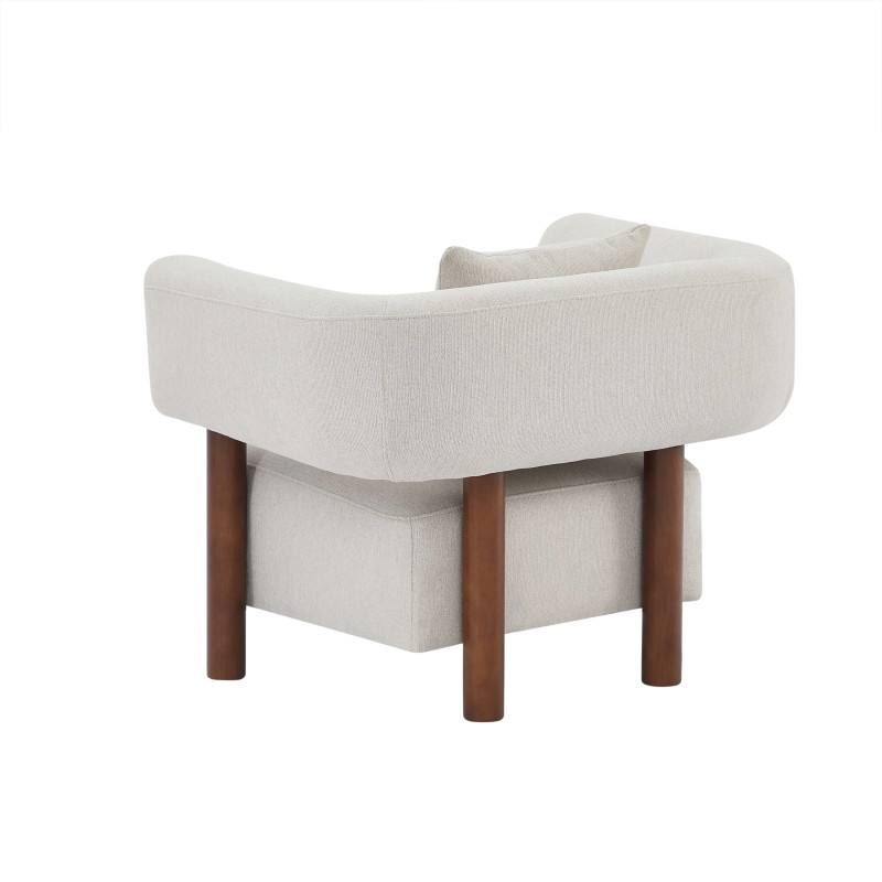 Fauteuil BRAZZA tissu beige 1 place