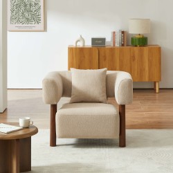 Fauteuil BRAZZA tissu sable 1 place