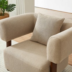 Fauteuil BRAZZA tissu sable 1 place