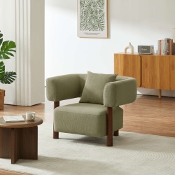 Fauteuil BRAZZA tissu sable 1 place