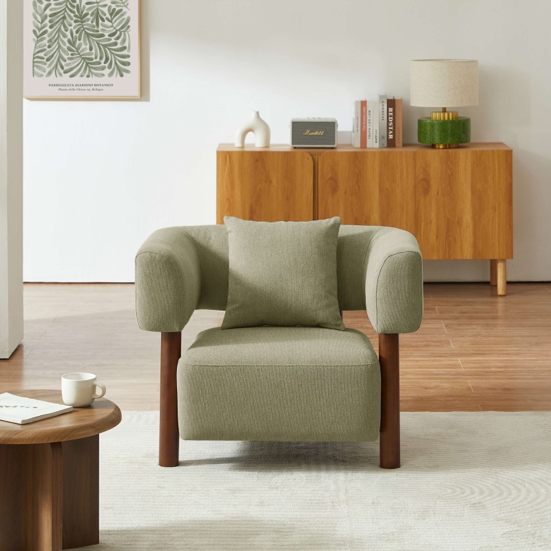 Fauteuil BRAZZA tissu sable 1 place