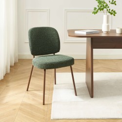 Lot de 2 chaises MOE en tissu vert foncé