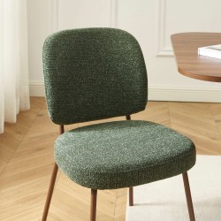 Lot de 2 chaises MOE en tissu vert foncé