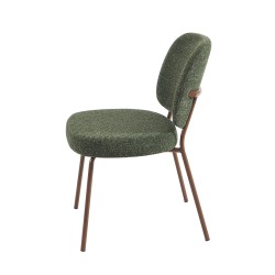 Lot de 2 chaises MOE en tissu vert foncé