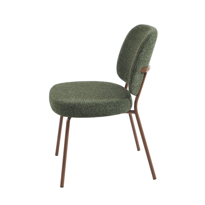 Lot de 2 chaises MOE en tissu vert foncé
