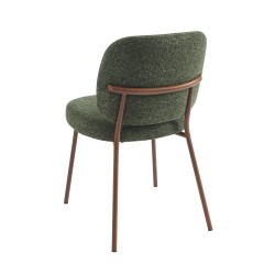Lot de 2 chaises MOE en tissu vert foncé