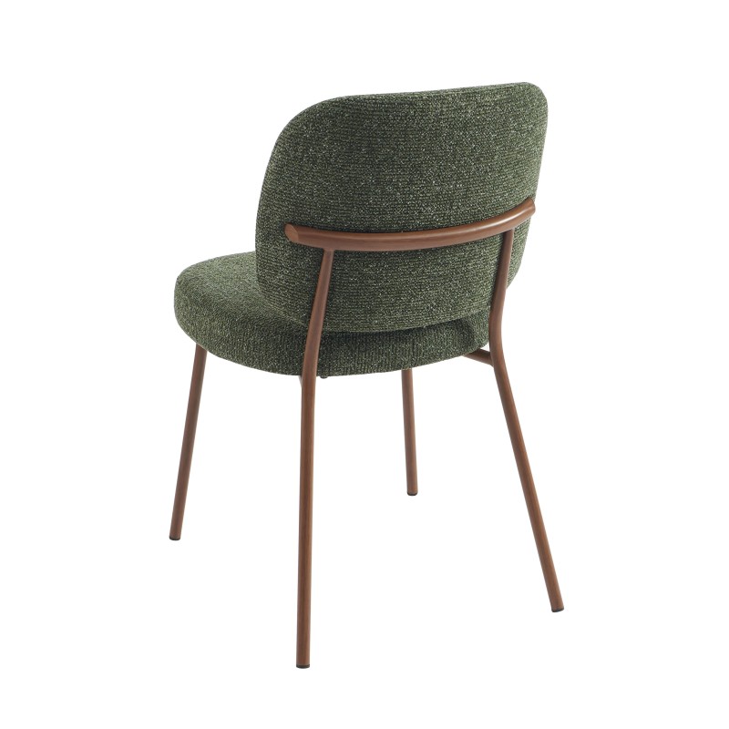 Lot de 2 chaises MOE en tissu vert foncé