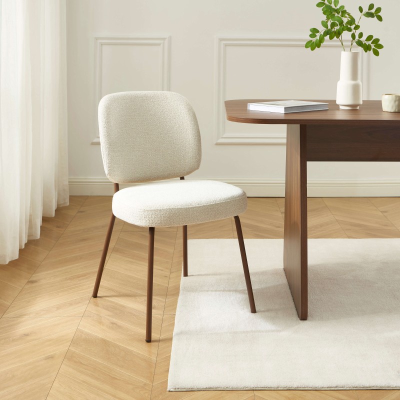 Lot de 2 chaises MOE en tissu beige