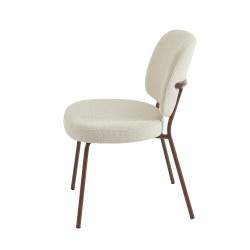 Lot de 2 chaises MOE en tissu beige