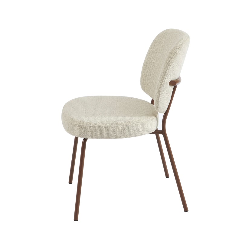 Lot de 2 chaises MOE en tissu beige