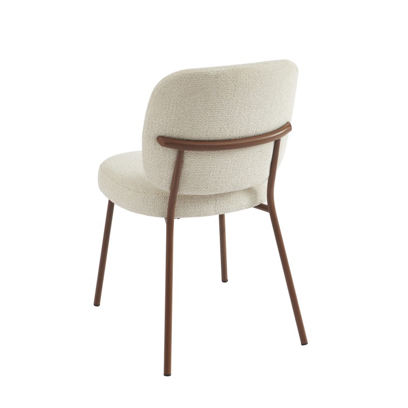 Lot de 2 chaises MOE en tissu beige