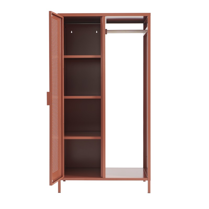 Vestiaire PANTONE métal terracotta avec penderie h145cm