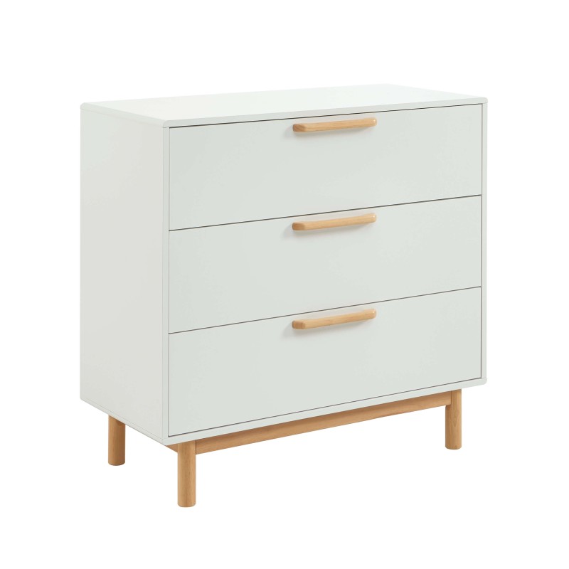Commode enfant ROME blanc 3 tiroirs