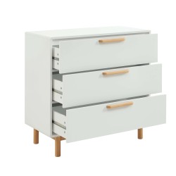Commode enfant ROME blanc 3 tiroirs