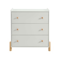 Commode enfant MONA blanc 3 tiroirs