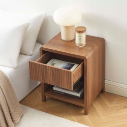 Table de chevet UTICA effet noyer 1 tiroir