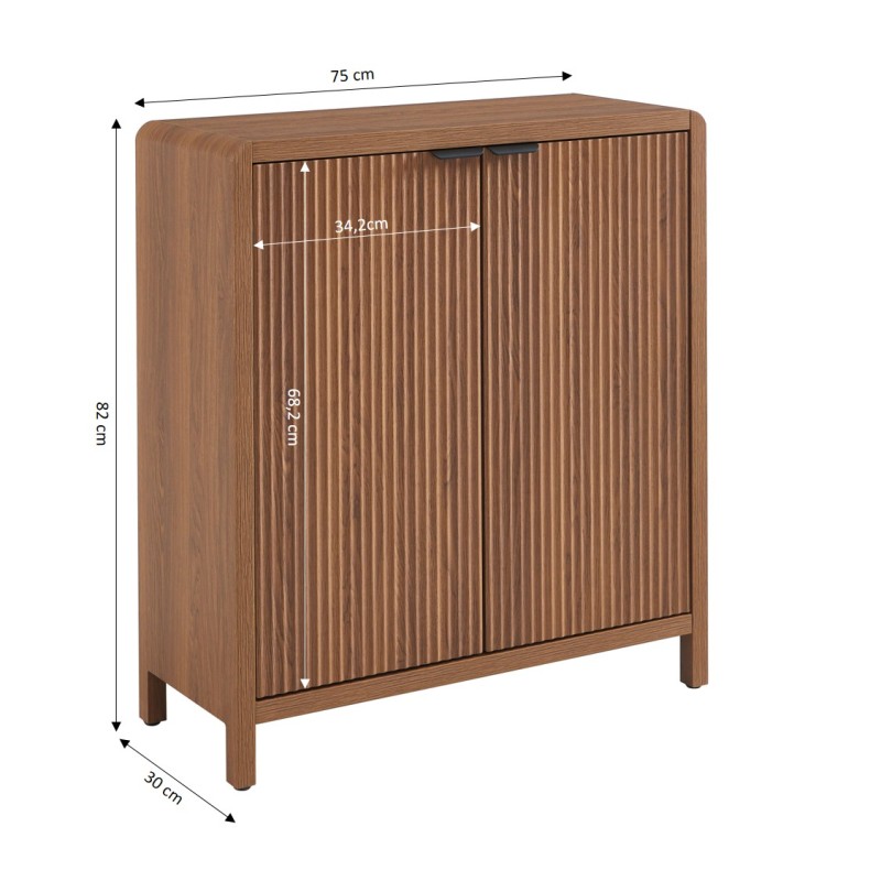 Buffet UTICA effet noyer 2 portes