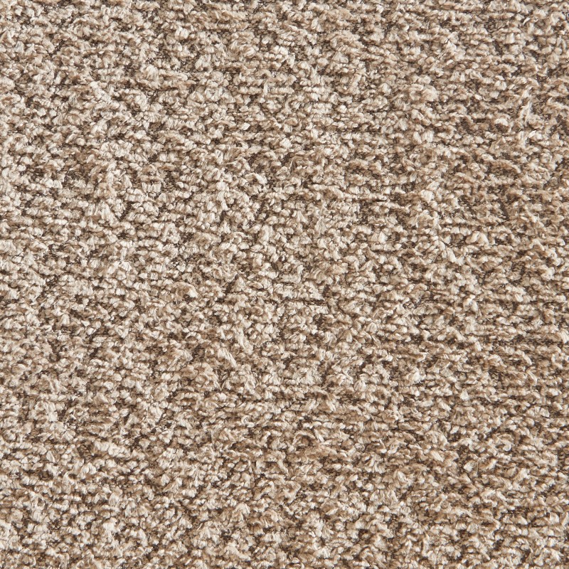 Lot de 2 TINA tabourets tissu bouclette taupe