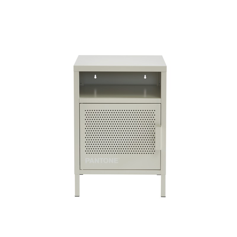 Table de chevet PANTONE métal beige sable 40cm