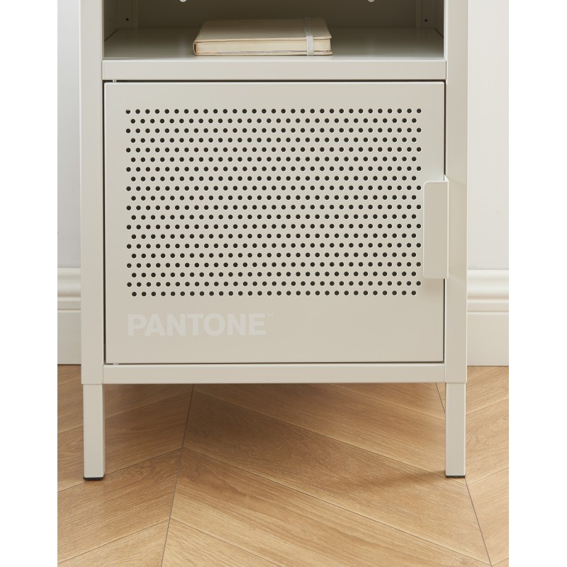 Table de chevet PANTONE métal beige sable 40cm