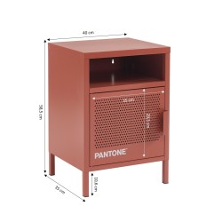 Table de chevet PANTONE métal terracotta 40cm