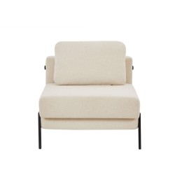 Fauteuil NIO convertible tissu beige 1 place