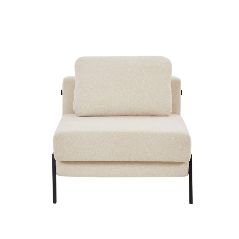 Fauteuil NIO convertible tissu beige 1 place