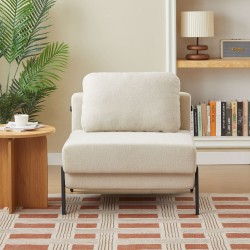 Fauteuil NIO convertible tissu beige 1 place