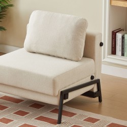Fauteuil NIO convertible tissu beige 1 place
