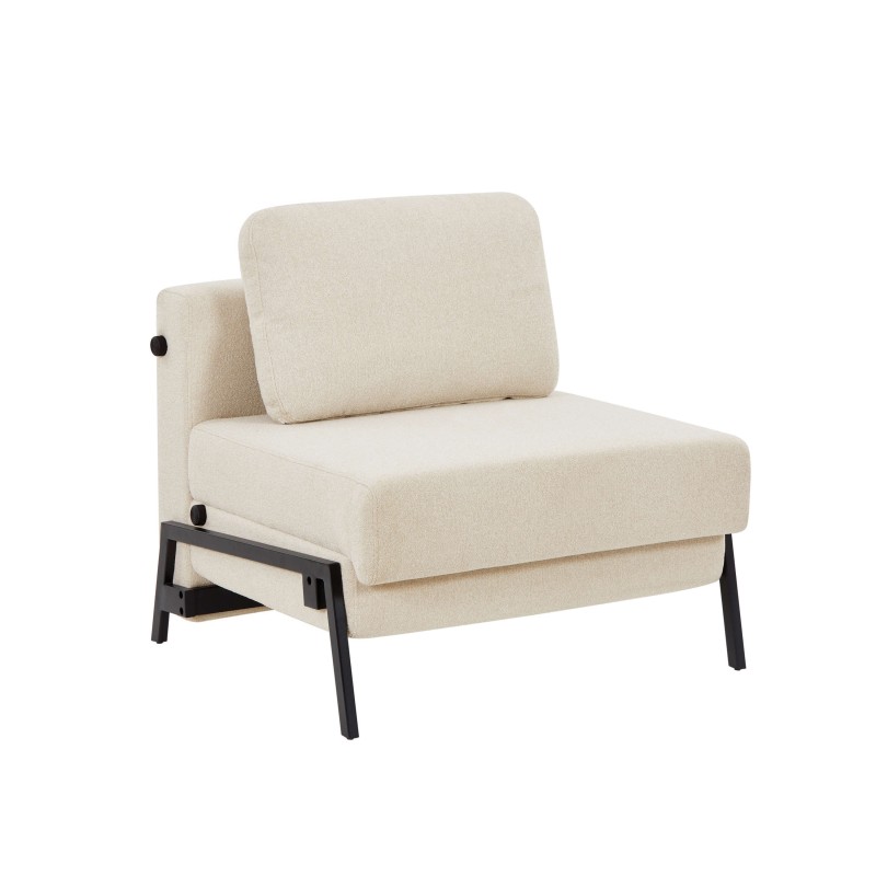 Fauteuil NIO convertible tissu beige 1 place