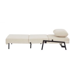 Fauteuil NIO convertible tissu beige 1 place